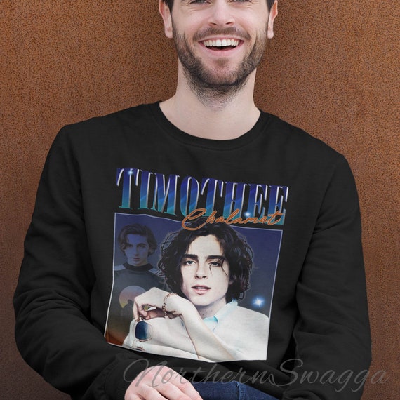 Timothee Chalamet Sweatshirt Cool Fan Art Sweater 90s Poster Design Retro Style Sweatshirts 117 Etsy Australia