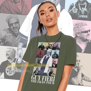 Guy fieri tour shirt cool fan art t-shirt 90s poster 519 tee Military Green