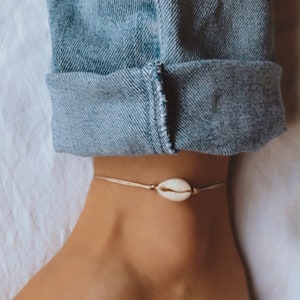 Cowrie shell anklet, anklet, shell anklet, beach jewellery, surf anklet