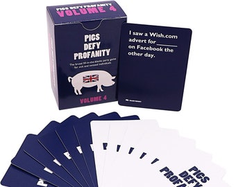 Pigs Defy Profanity : Volume 4 - The Brutal UK Card Game Expansion Pack Play Against Friends