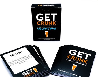 Get Crunk Volume 2 - The Brutal Card Drinking Game for Students, Pre Drinks, Stag & Hen Parties. You will be abused!