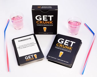 Get Crunk - Le jeu de cartes brutal pour les étudiants, les apéritifs, les enterrements de vie de jeune fille ou de garçon. Vous serez maltraité !