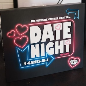 Date Night The Game - The Ultimate Couples Night In 5 Games In 1 - Hilarious & Romantic Adults Game - Couples Relationship Game