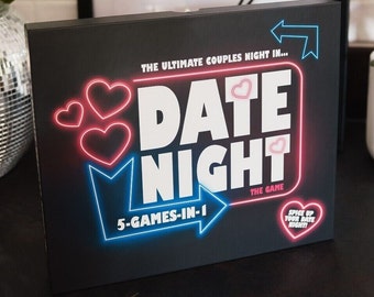 Date Night The Game - The Ultimate Couples Night In 5 Games In 1 - Hilarious & Romantic Adults Game - Couples Relationship Game