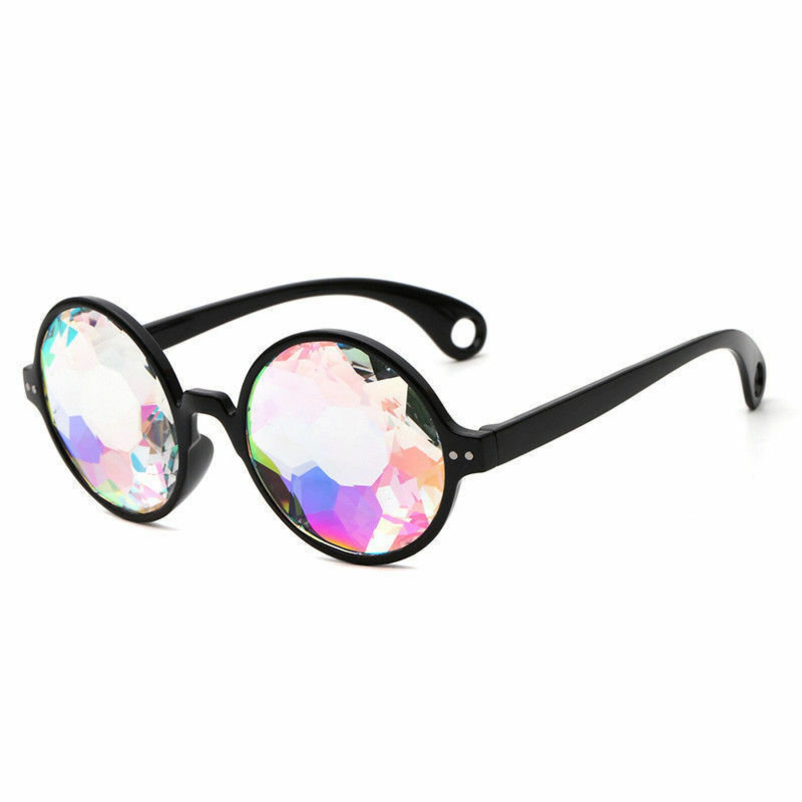 Lunettes Kaleidoscope Noires Tendance - Unisexe - Neuves Avec étiquettes