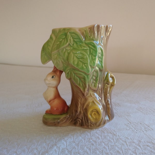 Withernsea Eastgate Fauna Rabbit and tree bud vase