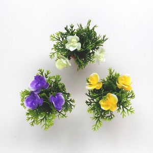 Dollhouse Miniature Flowers Bush Modern Miniature Accessory Barbie Garden, Scale 1:6