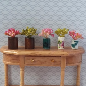 Miniature Plant  Vases Dollhouse Modern Decor, Scale 1/6, 1/12