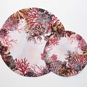 Miniature Round Rug Carpet Coral Pattern Dollhouse Decor