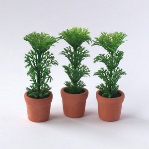 Miniature Dollhouse Plant Dollhouse Accessory Modern Miniature Potted Plant, 1/6, 1/12 Scale