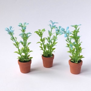 Dollhouse Miniature Plant, Dollhouse Decoration, Modern Miniature Potted Plants, scale 1:12