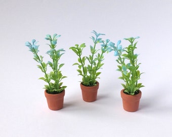 Dollhouse Miniature Plant, Dollhouse Decoration, Modern Miniature Potted Plants, scale 1:12