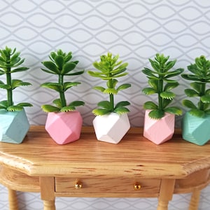 Miniature Plants Dollhouse Barbie Garden Mini Potted Plants, scale 1/12,  1/6