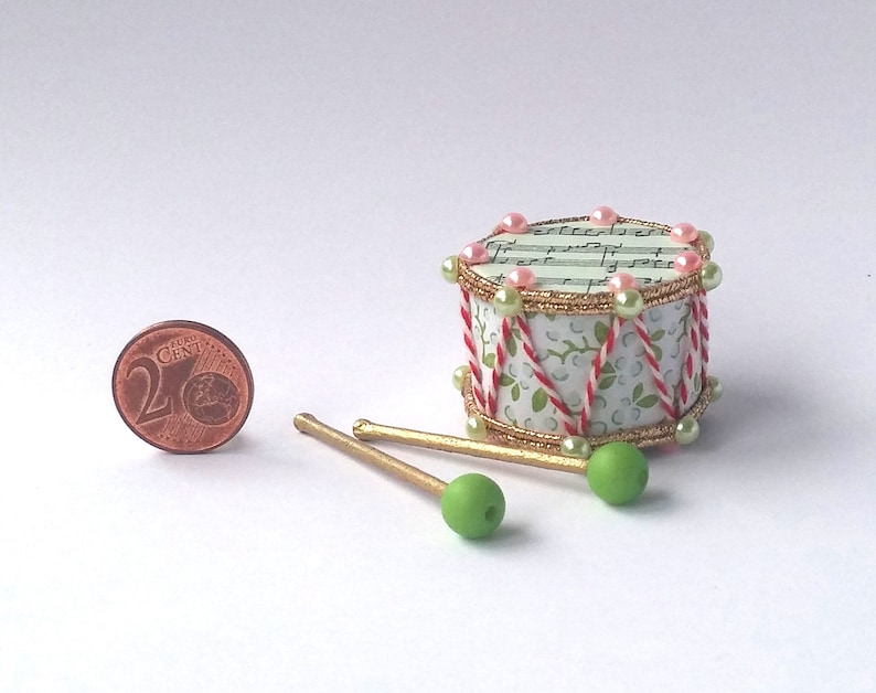 Dollhouse Miniature Drum Drum For Doll Scale 16 Etsy