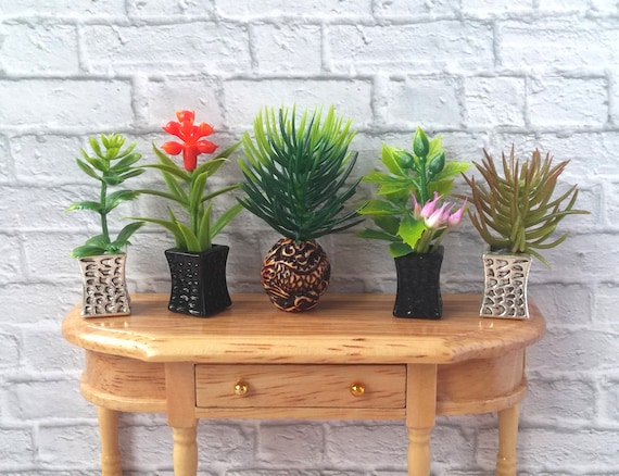 1//6 Miniature Metal Potted Plant Holder for Dollhouse Garden Patio White