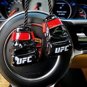 UFC Fighters Gloves Custom boxer MMA gifts or ufc Car Mirror ornament, ufc Boxing gloves car hanging, ufc mma gloves charm, mma fighter gift