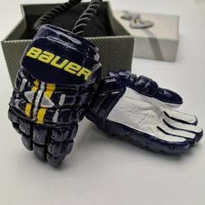 personalized hockey gloves gift - hockey keychain - hockey skate ornament, hockey mom son, St. Luis Blues NHL