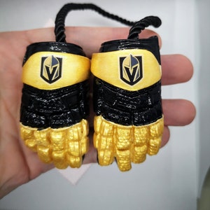 mini hanging hockey gloves Vegas Golden Knights Gifts for car ornament