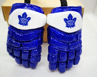 Gants des Maple Leafs de Toronto, accessoires de rétroviseur de hockey personnalisés