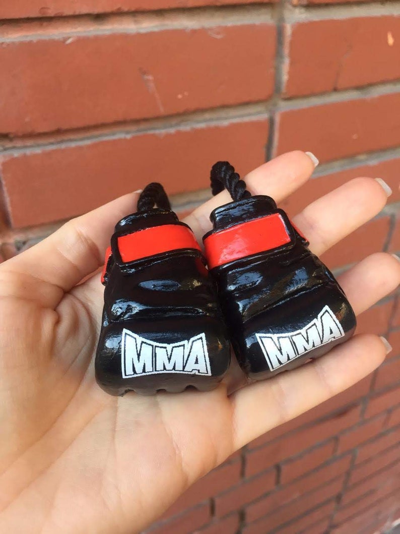MMA Fighters Gloves Car mirror Hanging Gloves Custom MMA Etsy