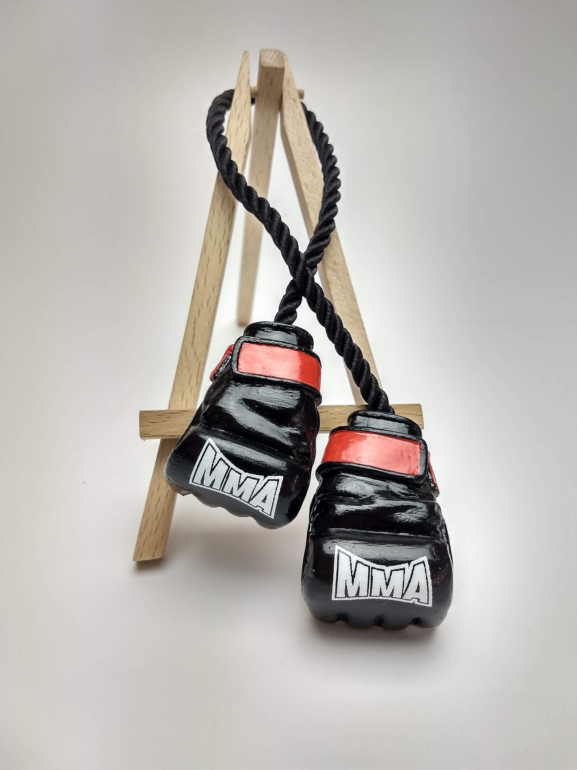 Personalized Gift MMA Fighters Gloves Pendant Car Mirror Charm