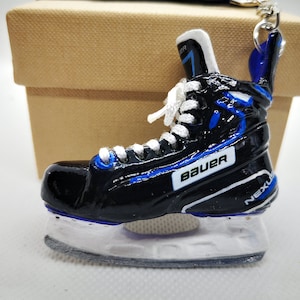 Personalized hockey keychain or Ice skates amulet hockey or custom skate miniature