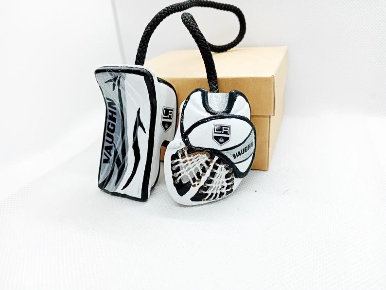 Custom Hockey Gifts: Goalie Gloves Hockey Amulet, Hockey Player Gift, Car Mirror Charm, NHL Personalized Goalie gift, Hockey Christmas image 6