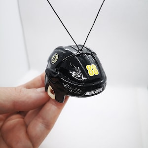 NHL Helmet Gift Ornament, Boston Bruins Mini Helmet, Team Hockey Player Gifts, Car Mirror Charm, Christmas tree decoration