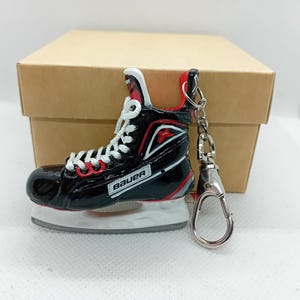personalized hockey gift - hockey keychain - hockey skate - custom gift - hockey ornament - hockey mom - hockey son - best gift idea