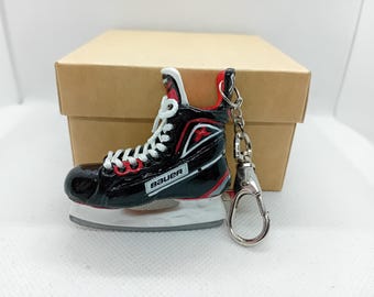 personalized hockey gift - hockey keychain - hockey skate - custom gift - hockey ornament - hockey mom - hockey son - best gift idea