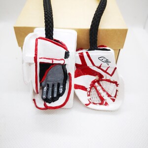 Custom Hockey Gifts: Goalie Gloves Hockey Amulet, Hockey Player Gift, Car Mirror Charm, NHL Personalized Goalie gift, Hockey Christmas image 10