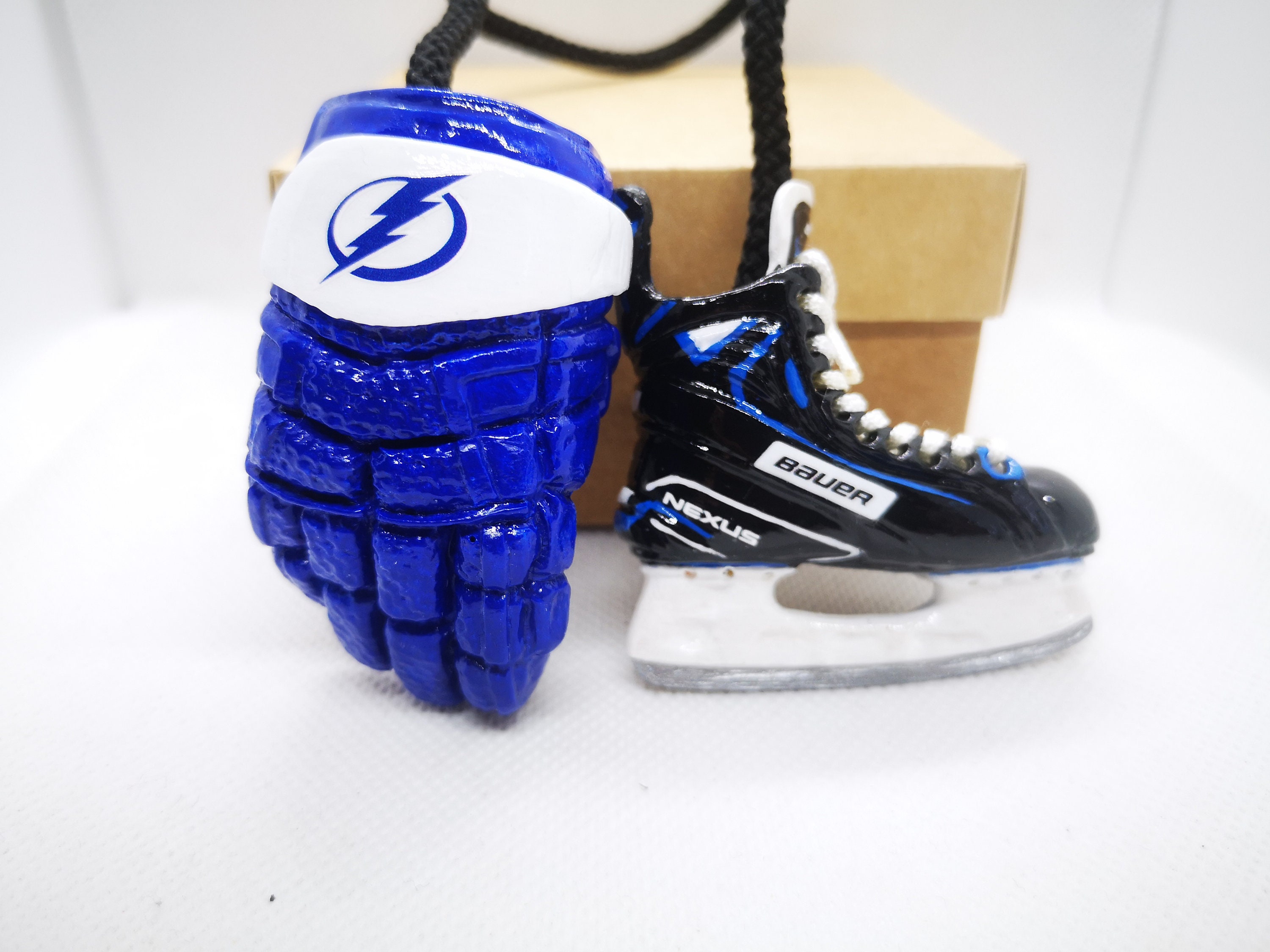 Custom Hockey Glove & Skate Car Hanging: Personalized Hockey Gift
