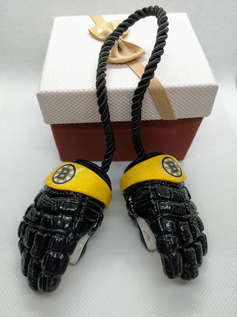Boston Bruins Gloves Custom Hockey Gifts Car Hanging Gloves Etsy