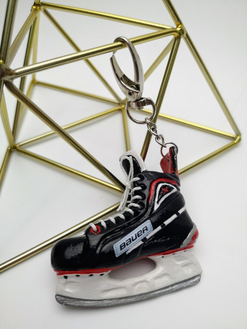 Personalized Hockey Keychain Custom Gift Keychain Keychain Etsy