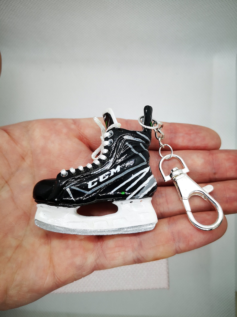 Hockey skate keychain Hockey ornament Hockey Skates Bag Etsy