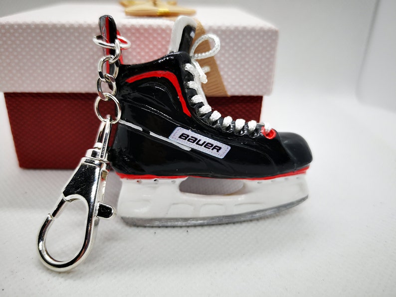 Personalized Hockey Gifts Hockey Keychain Hockey Skate Etsy