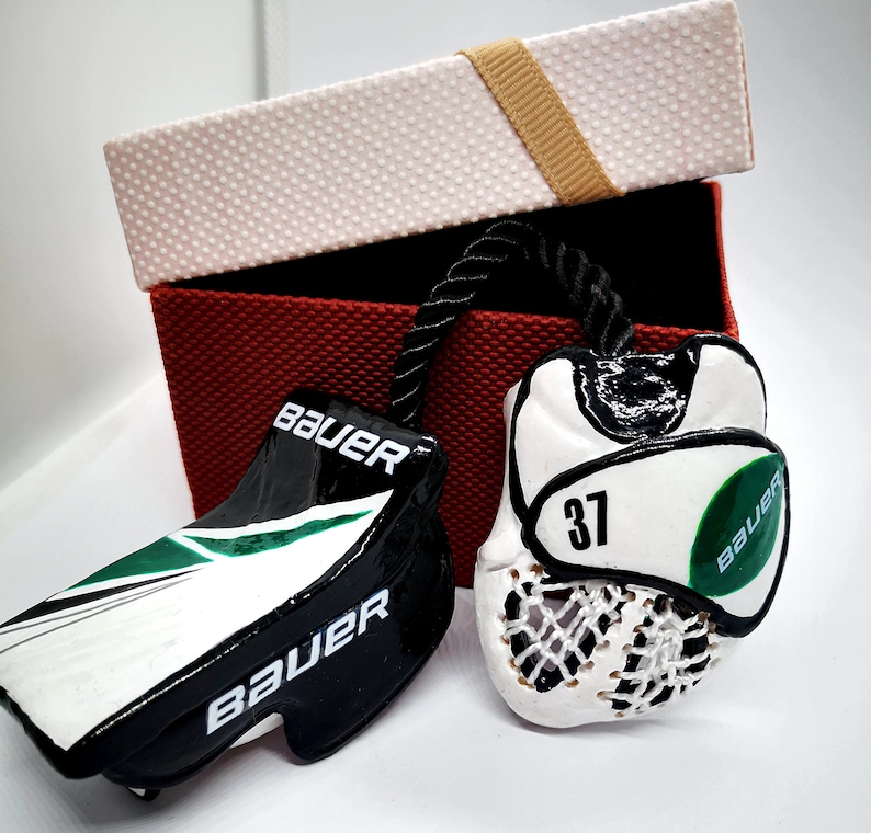 Custom Hockey Goalie Gloves Hockey Goalie Charm Car Mirror Etsy