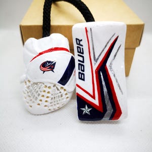 Custom Hockey Gifts: Goalie Gloves Hockey Amulet, Hockey Player Gift, Car Mirror Charm, NHL Personalized Goalie gift, Hockey Christmas image 7