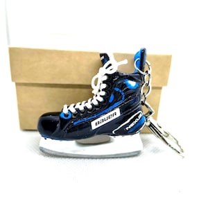 Personalized Name Hockey Skate Keychain: Hockey Nexus Skate, Cuctom Number Hockey Team Gifts