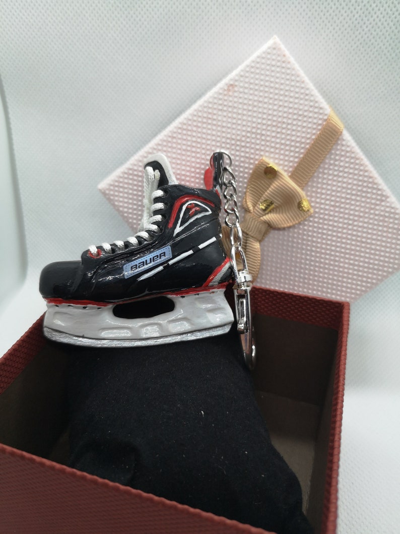 Personalized Hockey Gifts Hockey Keychain Hockey Skate Etsy