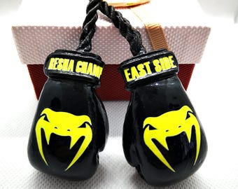 Custom Boxing Gloves Gifts, Personalized Car Mirror Boxing Venum Ornament, Boxing Amulet, Sport Gifts,  Wrestler Gift, Car Mirror Charms