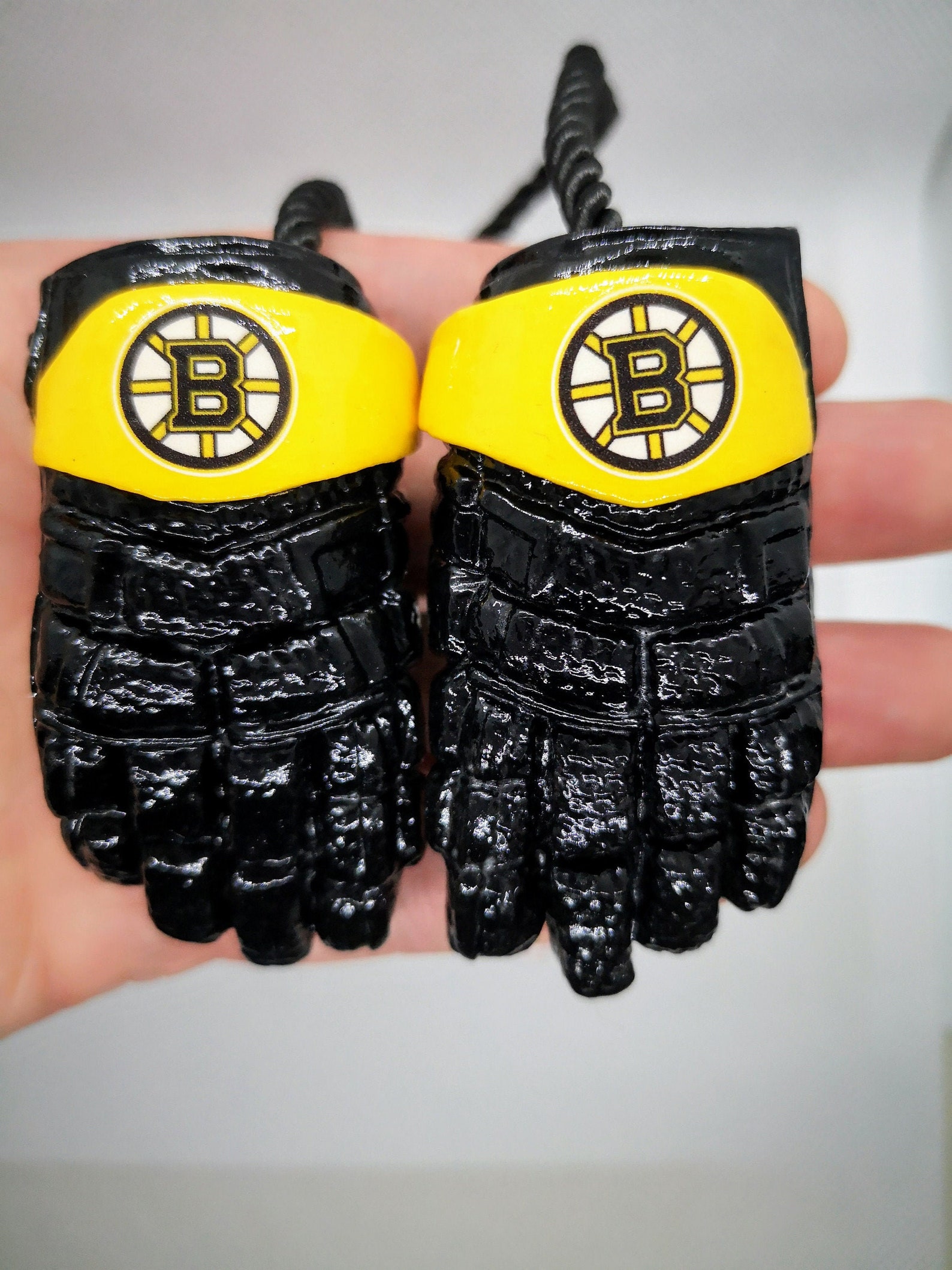 Boston Bruins Gloves Custom Hockey Gifts Car Hanging Gloves Etsy