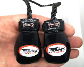 Custom Name Boxing Gloves Car Mirror Hanging: Sports Fan Gift, Boxing Gifts, Christmas tree ornament, Boxing Twins
