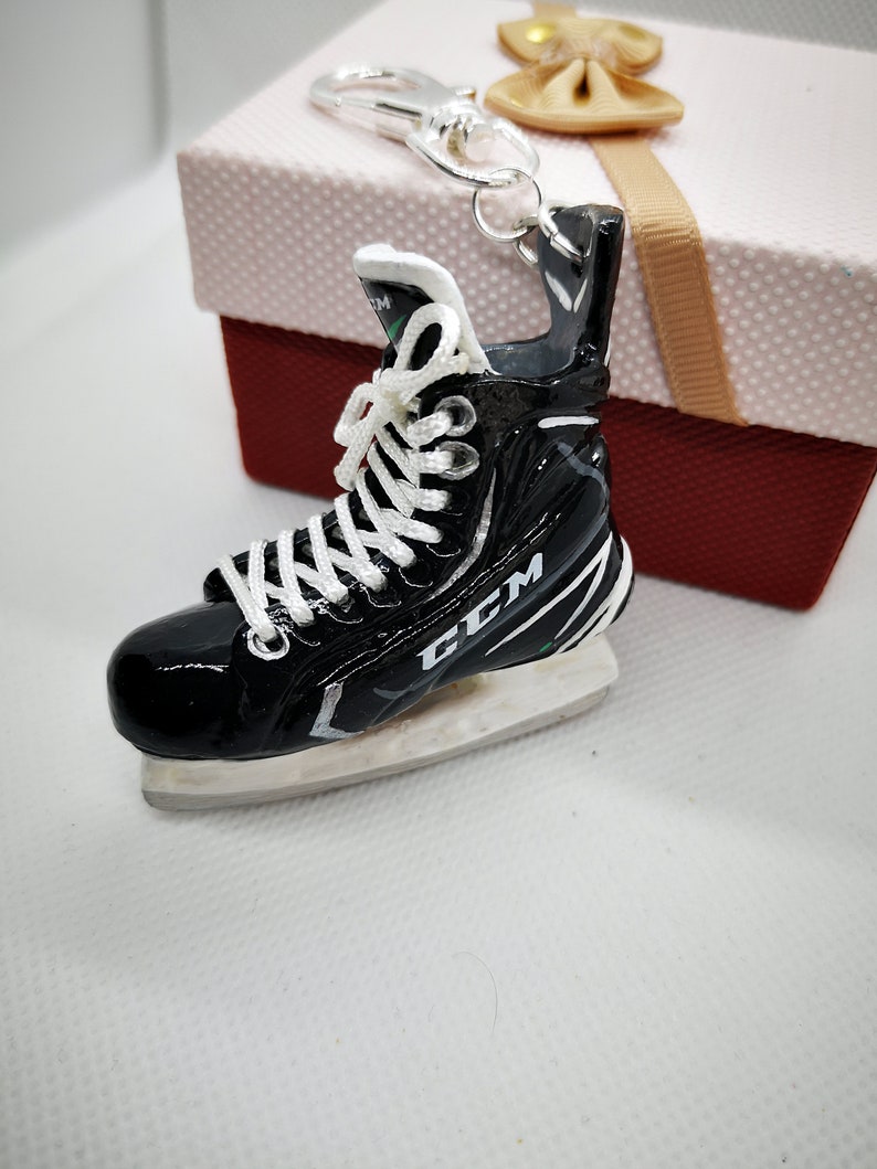 Hockey skate keychain Hockey ornament Hockey Skates Bag Etsy