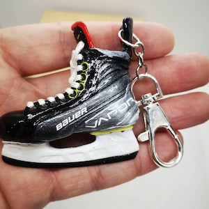 Custom hockey skates bag keychain or custom hockey mom ornament or christmas gift to hockey player