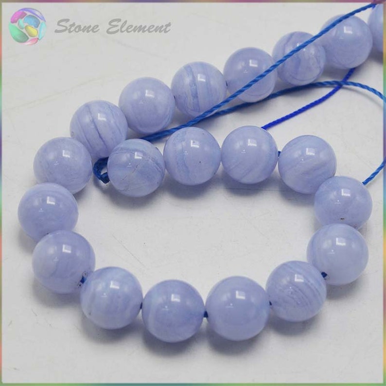 Natural Chalcedony Blue Lace Agate Loose Round Beads 6mm,8mm,10mm,12mm