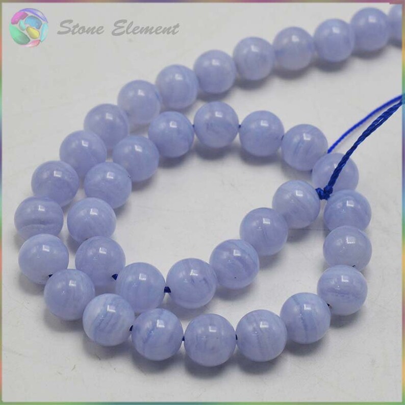 Natural Chalcedony Blue Lace Agate Loose Round Beads 6mm,8mm,10mm,12mm
