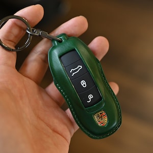 Custodia in pelle per chiave Porsche Macan e vecchia Cayenne 911 Panamera Smart Key