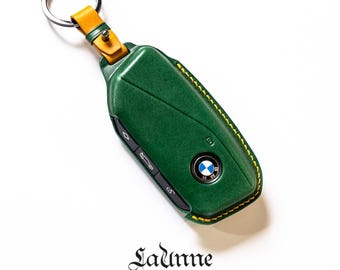 Handmade Leather Key Fob Case for BMW LCI Smart Key