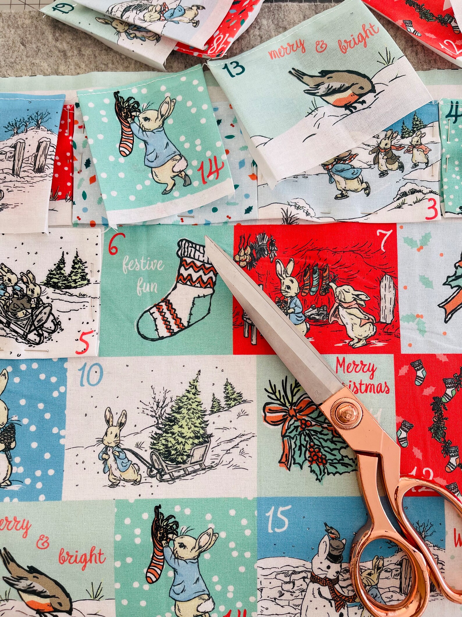 Peter Rabbit at Christmas Advent Calendar Panelbeatrix Potter Etsy